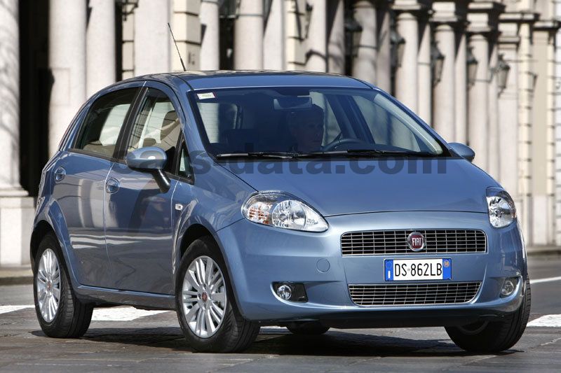 Car, Fiat Punto 1.3 JTD, small approx., Limousine, light blue
