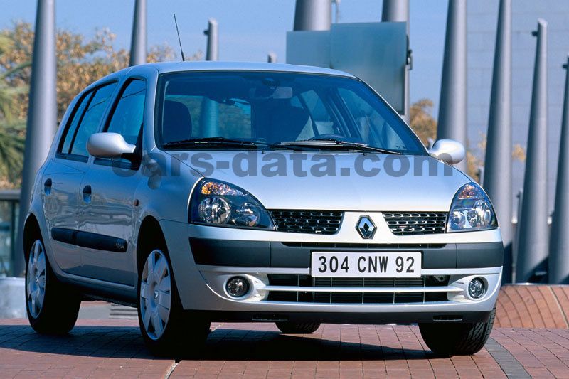 Oeganda Ga terug Vermelding Renault Clio 1.2 16V Authentique Basis 2003 Manual 5 doors specs